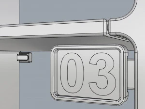 generic delivery robot 01 3 trays 3D Model