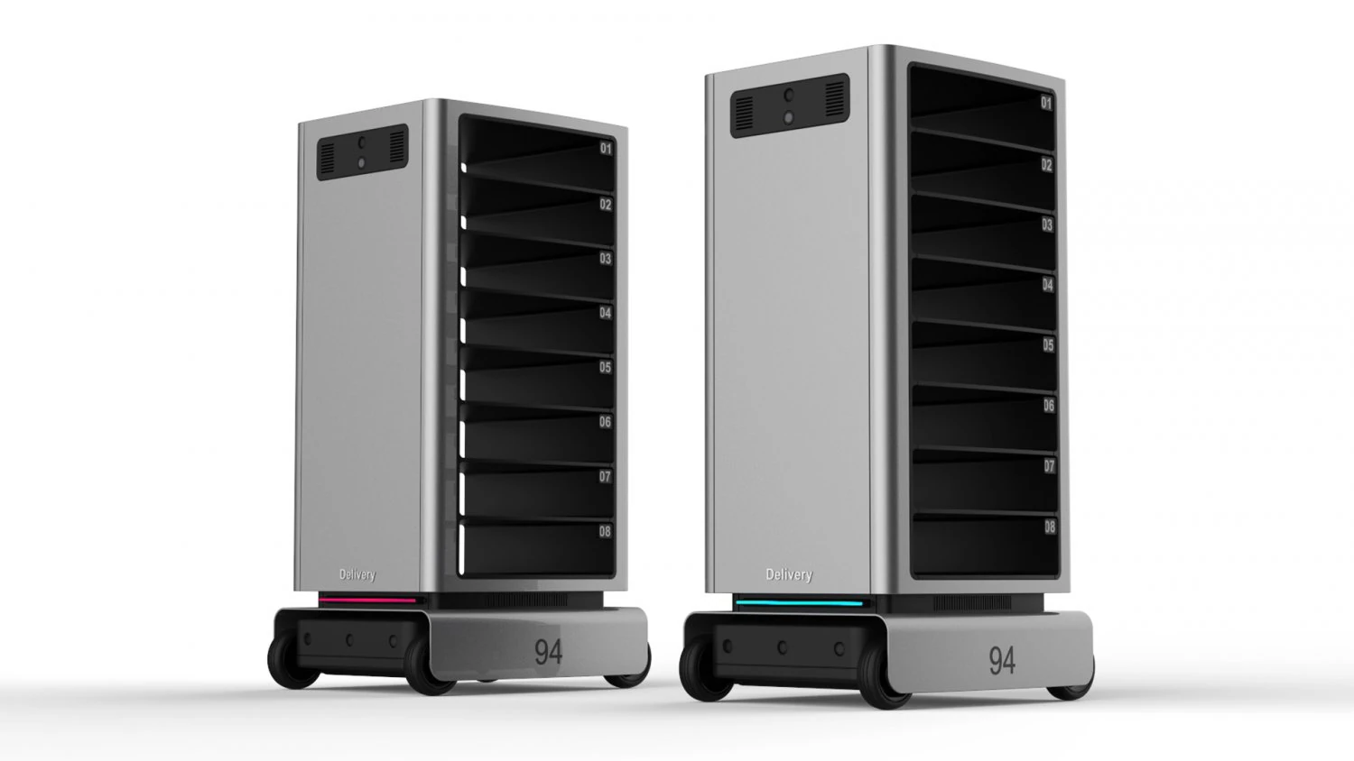 generic delivery robot 01 8 trays 3D Model .c4d .max .obj .3ds .fbx .stl .blend 