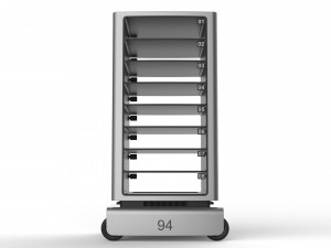 generic delivery robot 01 8 trays Model 3D