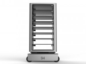 generic delivery robot 01 8 trays Model 3D