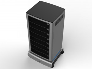 generic delivery robot 01 8 trays Model 3D