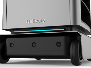 generic delivery robot 01 8 trays Model 3D