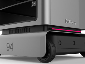 generic delivery robot 01 8 trays Model 3D
