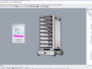 generic delivery robot 01 8 trays 3D Model
