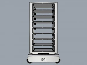 generic delivery robot 01 8 trays 3D Model