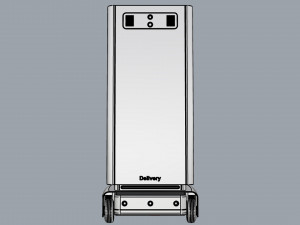 generic delivery robot 01 8 trays Model 3D