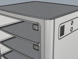 generic delivery robot 01 8 trays 3D Model