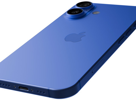 Apple iPhone 16 Ultramarine 3D-Modell