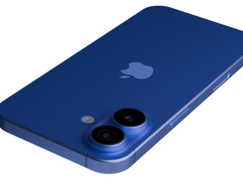 Apple iPhone 16 Ultramarine 3D-Modell