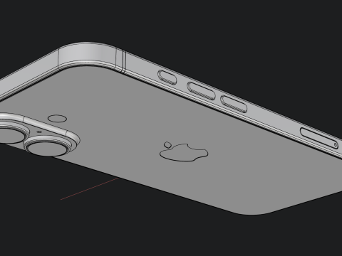 Apple iPhone 16 Ultramarine 3D-Modell