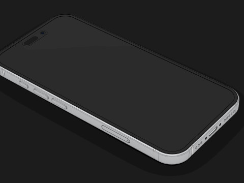 Apple iPhone 16 White Modelo 3D