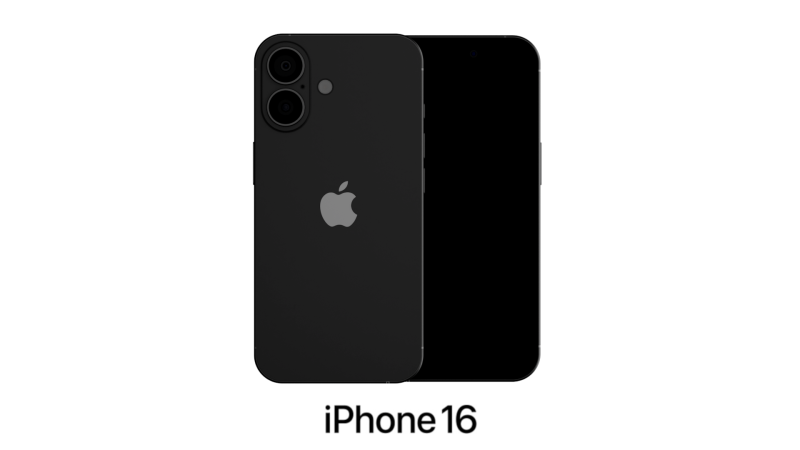 Apple iPhone 16 Black Modelo 3D .c4d .max .obj .3ds .fbx .stl .blend 