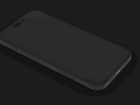 Apple iPhone 16 Black 3D Model