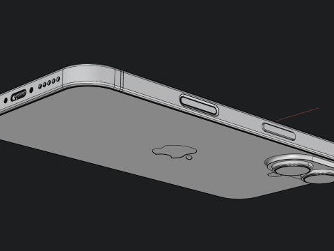 Apple iPhone 16 Black Modelo 3D