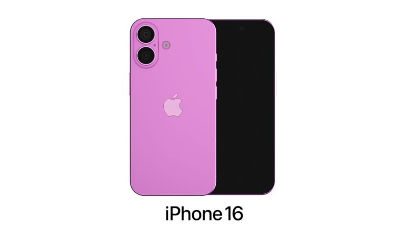 Apple iPhone 16 Pink 3D Model .c4d .max .obj .3ds .fbx .stl .blend 