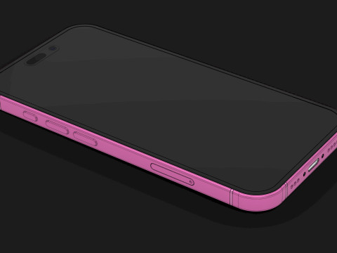 Apple iPhone 16 Pink 3D Model