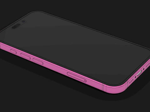 Apple iPhone 16 Pink 3D Model