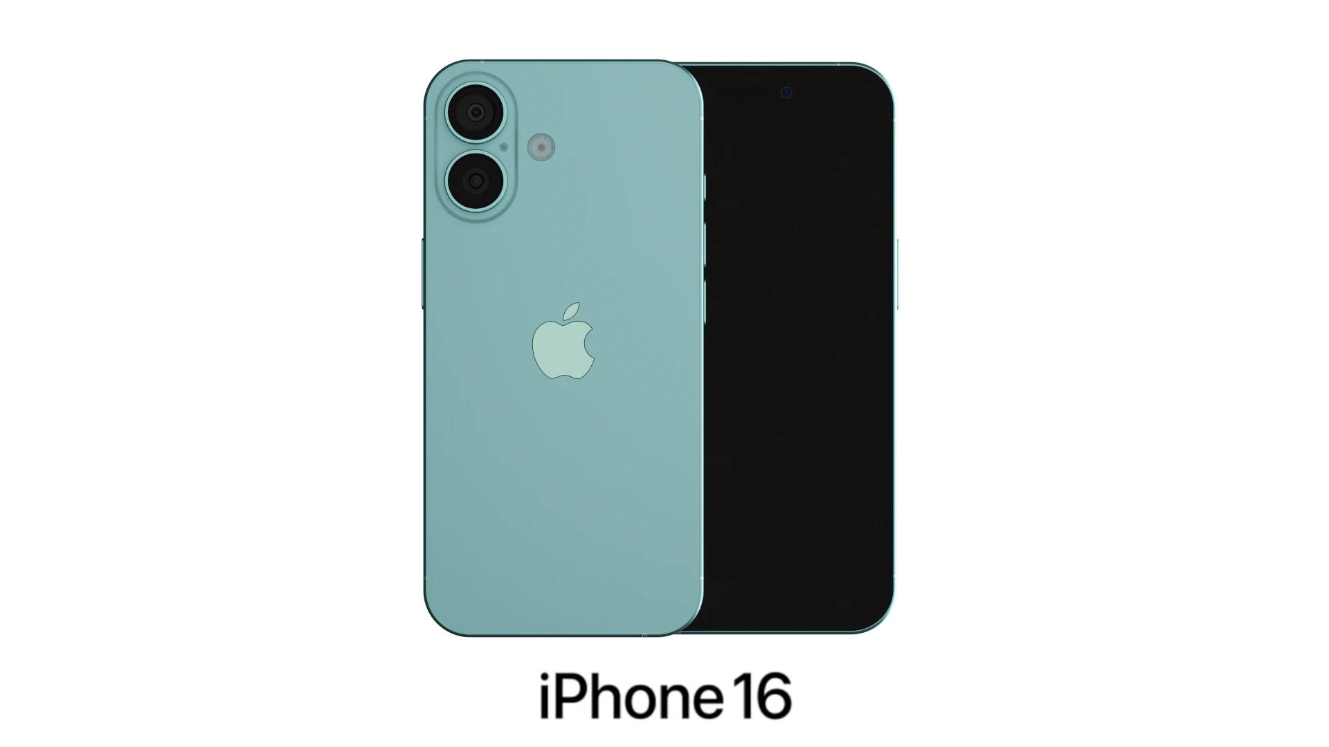 Apple iPhone 16 Teal 3D Model .c4d .max .obj .3ds .fbx .stl .blend 