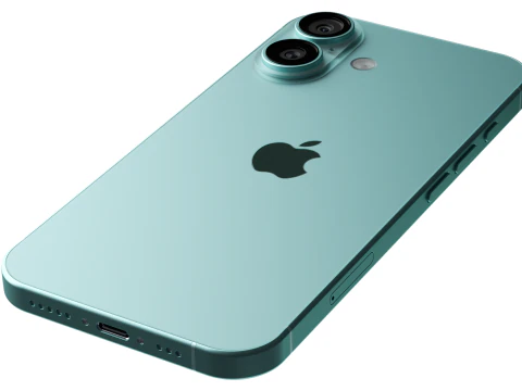 Apple iPhone 16 Teal 3D Model