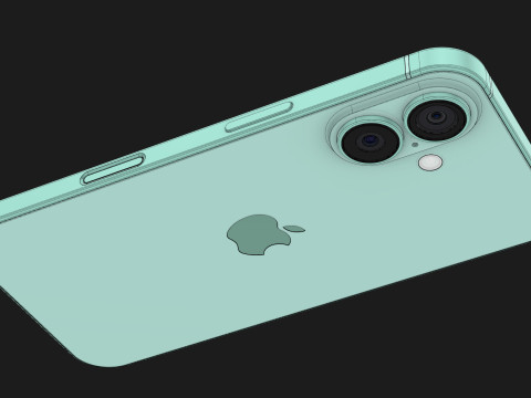 Apple iPhone 16 Teal 3D Модель