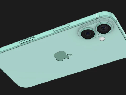 Apple iPhone 16 Teal 3D Model