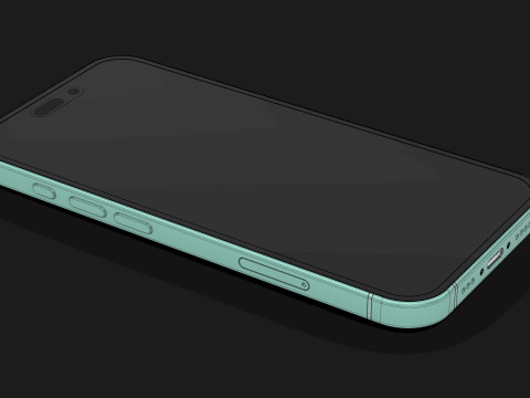 Apple iPhone 16 Teal 3D Модель