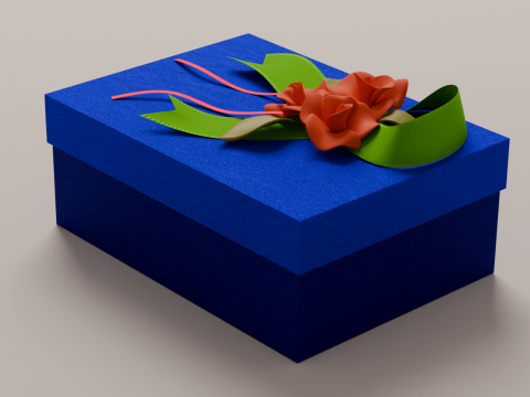 Package for Gift Blue 150 x 210 x 80mm Modelo 3D