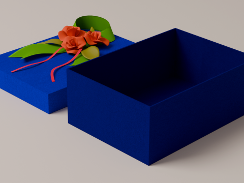Package for Gift Blue 150 x 210 x 80mm Modelo 3D
