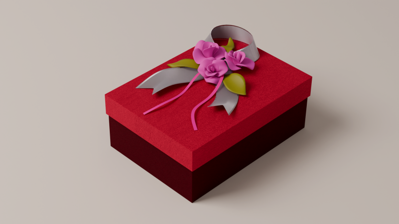 Package for Gift Pink 150 x 210 x 80mm 3D Model .c4d .max .obj .3ds .fbx .stl .blend 