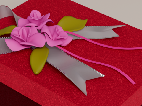 Package for Gift Pink 150 x 210 x 80mm 3D Model