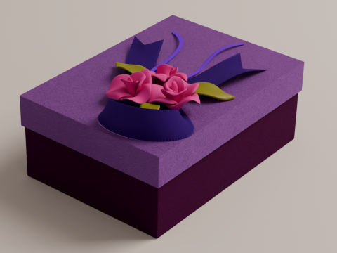 Package for Gift Purple 150 x 210 x 80mm 3D Model