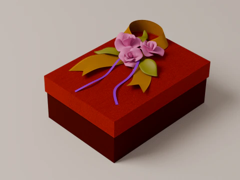 Opakowanie na prezent Czerwony 150 x 210 x 80 mm Model 3D