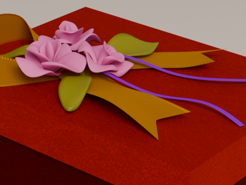 Package for Gift Red 150 x 210 x 80mm 3D Model