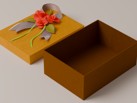 Package for Gift Yellow 150 x 210 x 80mm 3Dモデル