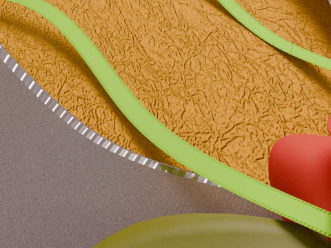 Package for Gift Yellow 150 x 210 x 80mm 3Dモデル