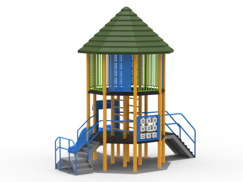Playground Funpark 2 Levels 3D Model