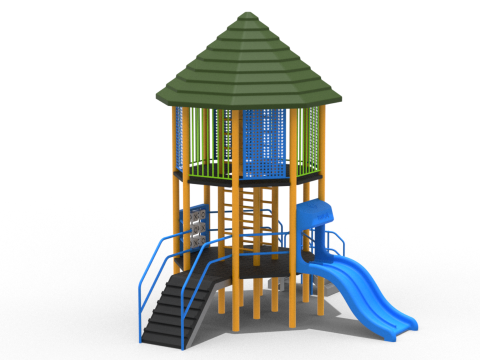 Playground Funpark 2 Levels 3D Model