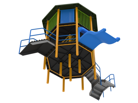 Playground Funpark 2 Levels 3D Model