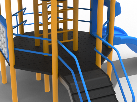 Playground Funpark 2 Levels 3D Model