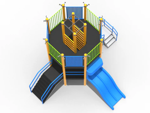Playground Funpark 2 Levels 3D Model