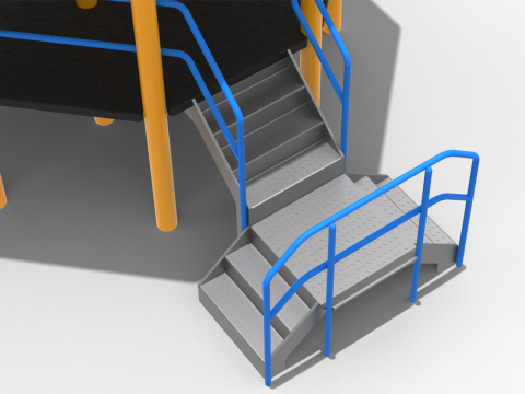 Playground Funpark 2 Levels 3D Model