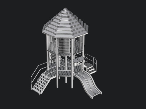 Playground Funpark 2 Levels 3D Model