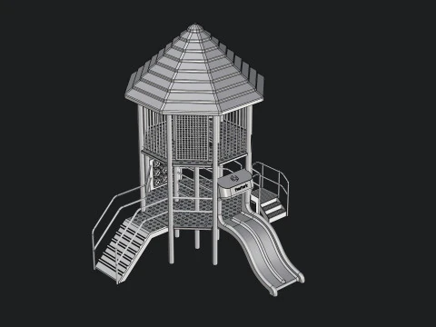 Playground Funpark 2 Levels 3D Model