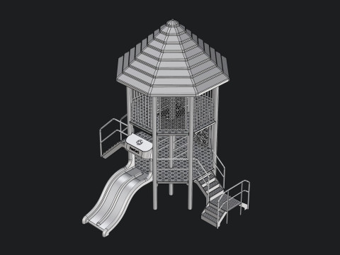 Playground Funpark 2 Levels 3D Model