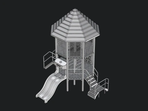 Playground Funpark 2 Levels 3D Model