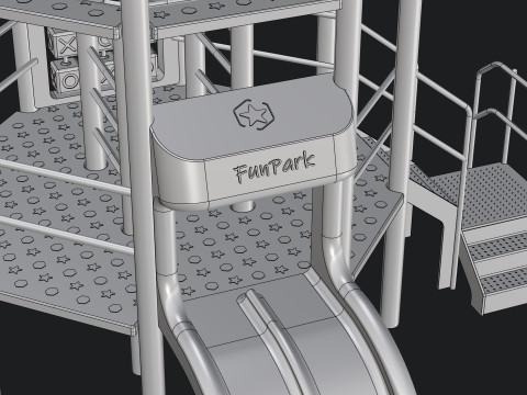 Playground Funpark 2 Levels 3D Model