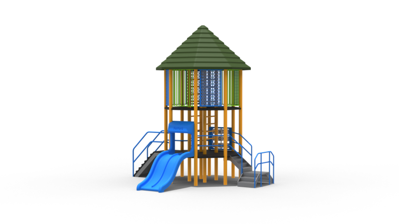 Playground Funpark 2 Levels 3D Model .c4d .max .obj .3ds .fbx .stl .blend 
