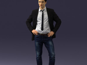 000002 Man in casual clothes 0318 3D Модель
