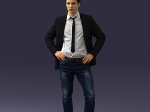 man in casual clothes 0318 3d print ready 3D Print Model