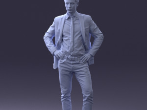 000002 Man in casual clothes 0318 3dp 3D 프린트 모델